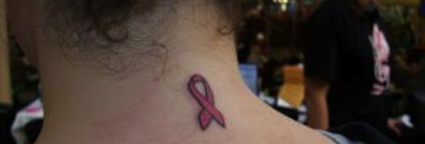  out free body art in the form of breast cancer awareness ribbon tattoos 